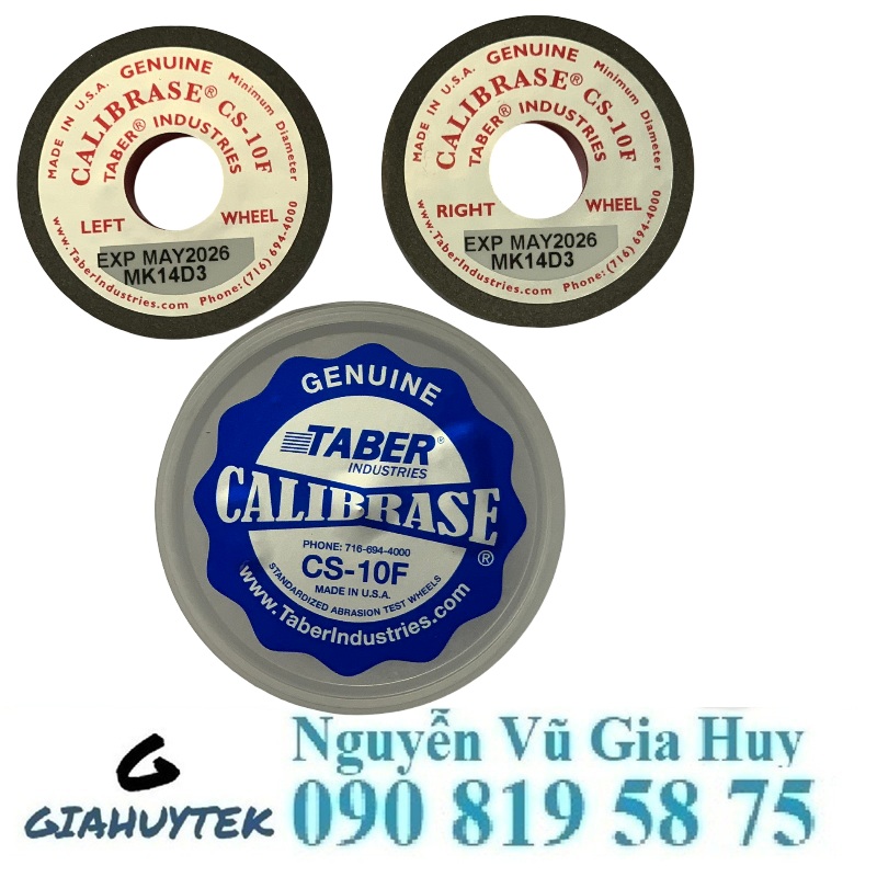 Đá mài Taber CS-10F – Chạm nhẹ, kiểm soát bền bỉ